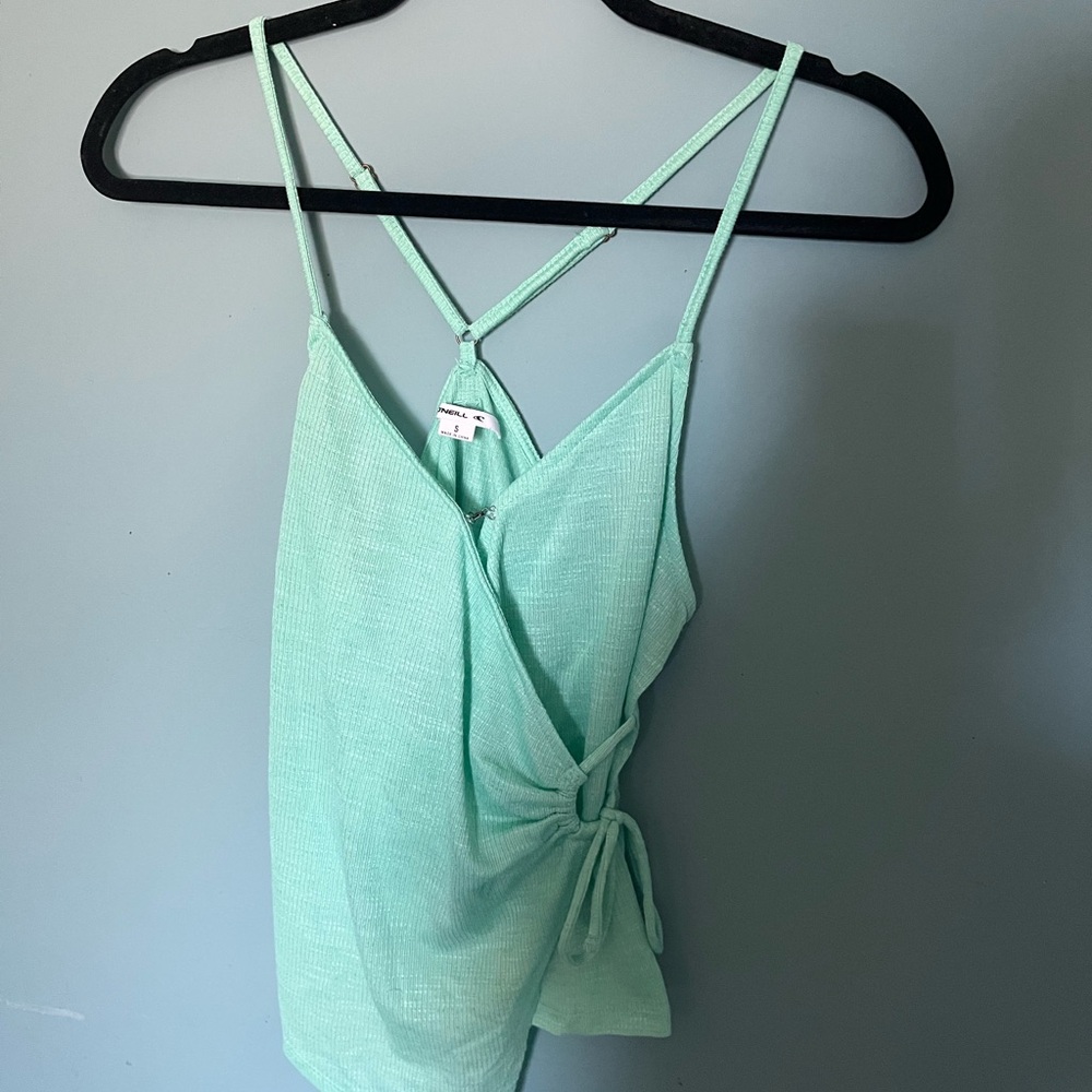Mint Green O’Neill Knit Wrap Top